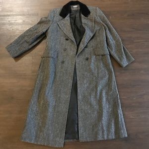 Karen Millen Long Grey Wool Peacoat