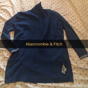 A&F size S blue fly open sweater