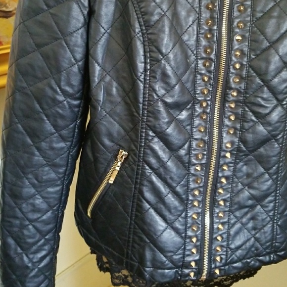 Faux Black leather jacket - Picture 4 of 8