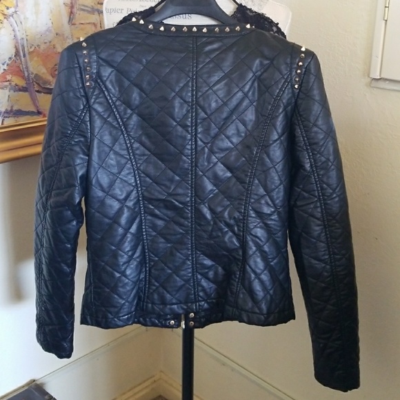 Faux Black leather jacket - Picture 5 of 8