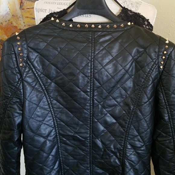 Faux Black leather jacket - Picture 6 of 8