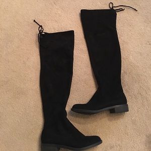 Thigh high black boots size 8