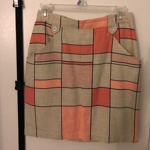 Color block pencil skirt