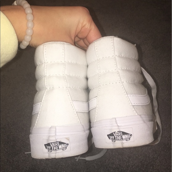 all white sk8 high top slim vans - Picture 5 of 5