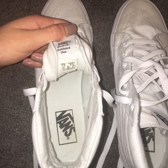 all white sk8 high top slim vans - Picture 3 of 5