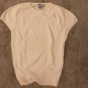 Worth cap sleeve ribbed top