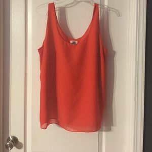 Bright orange tank