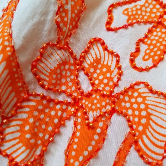 Sequin and beaded crane a-line skirt - Picture 2 of 7