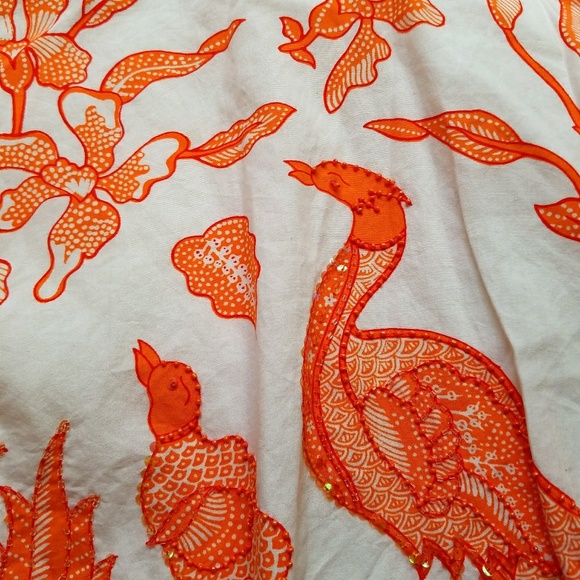 Sequin and beaded crane a-line skirt - Picture 7 of 7