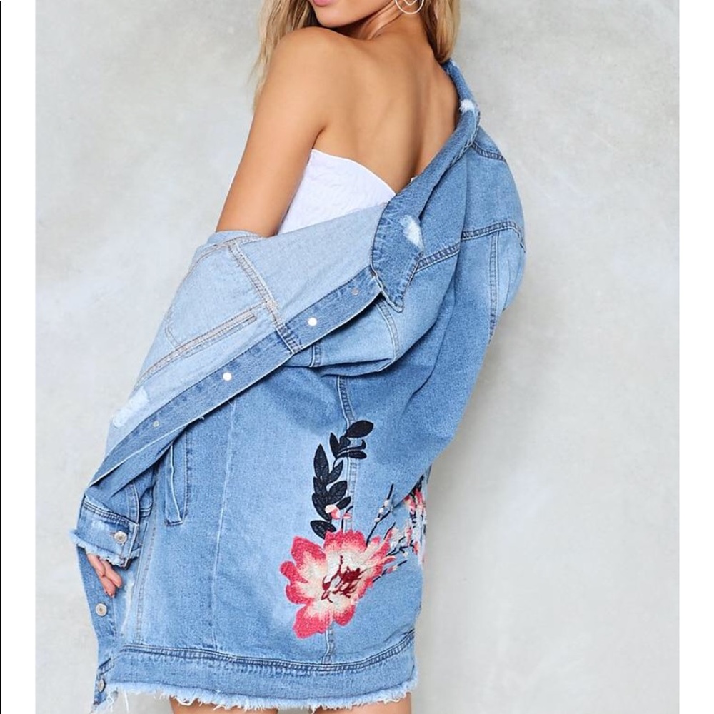 Nasty Gal “Grown Wild” oversized denim jacket
