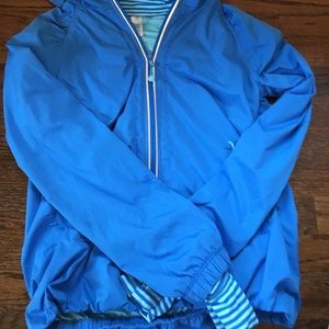 blue ivivva wind jacket size 14