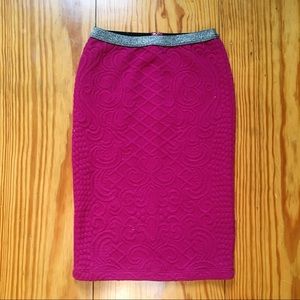 Plum Pencil Skirt Anthropologie NWOT