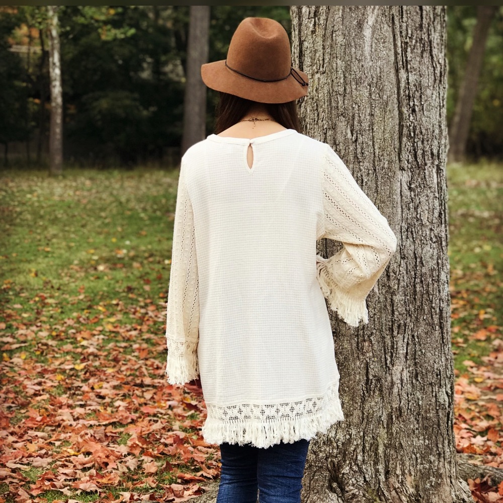 Boho Fringe Tunic - Picture 2 of 3