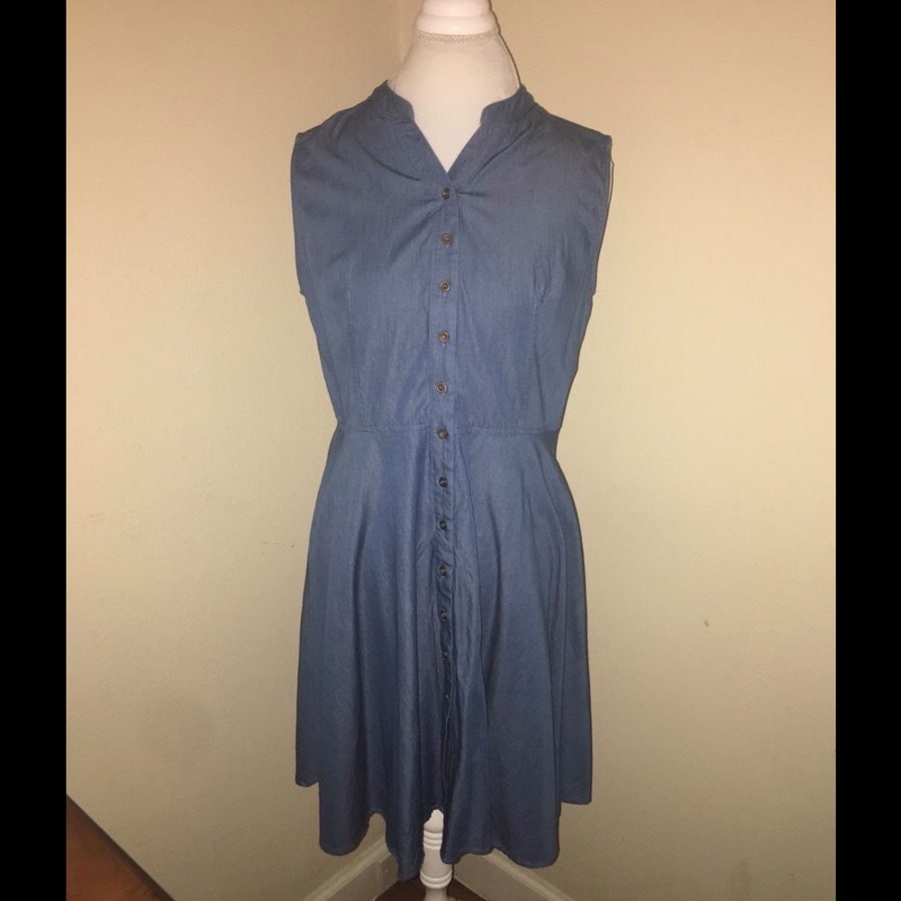 Crescent chambray dress