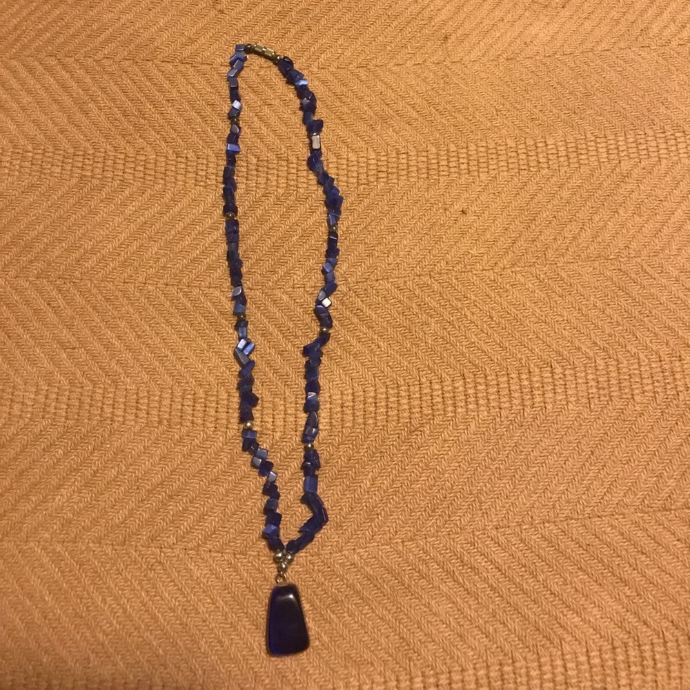 Dark Blue Statement Necklace