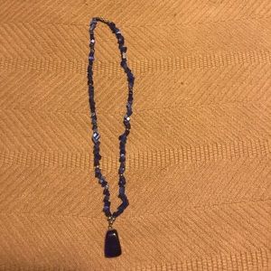 Dark Blue Statement Necklace