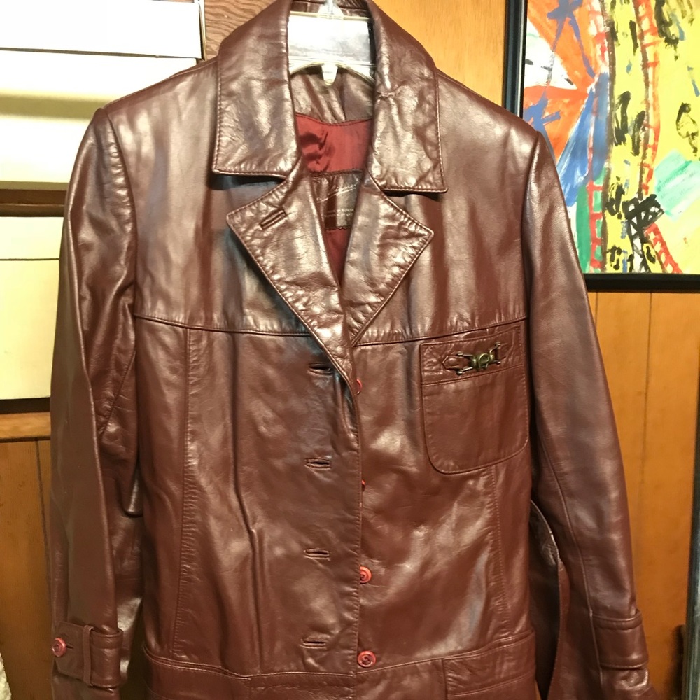 Vintage leather jacket.