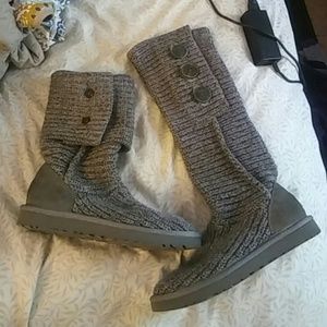 Ugg Cardy Tall Grey Knit boots. Sz 7 Ugg Cardy Tall Grey Knit boots. Sz 7