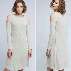 Anthropologie Cold Shoulder Grey dress