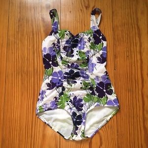 Vintage Floral Speedo Endurance Swimsuit One Piece
