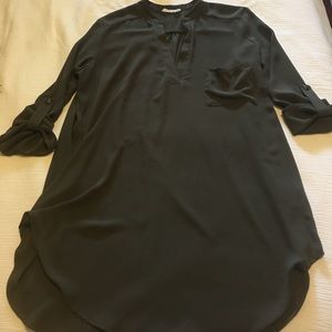 Lush olive green crepe tunic from Nordstrom
