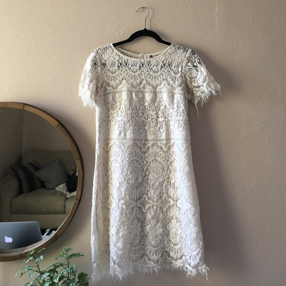Free People white lace dress