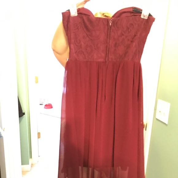 Red prom dress! Worn once! - Picture 3 of 3