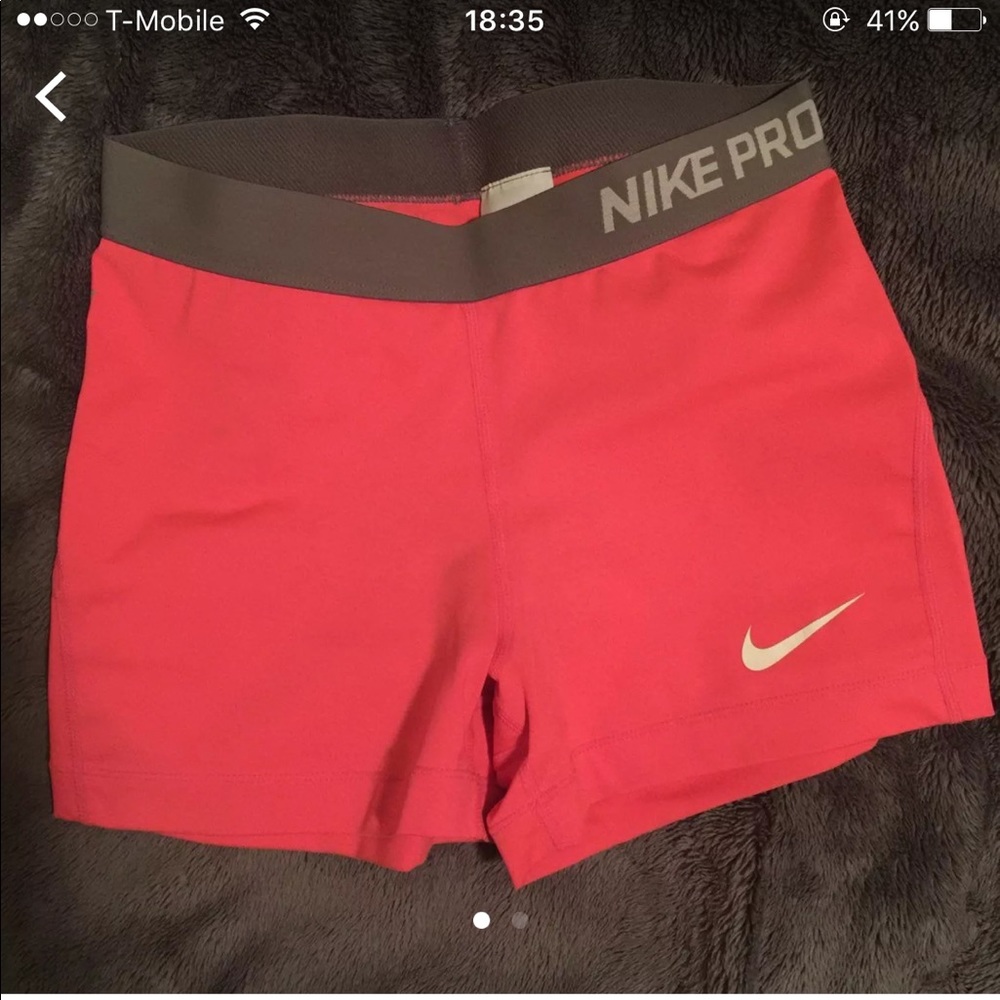 *SOLD Nike pro shorts hot coral/pink- medium *rare