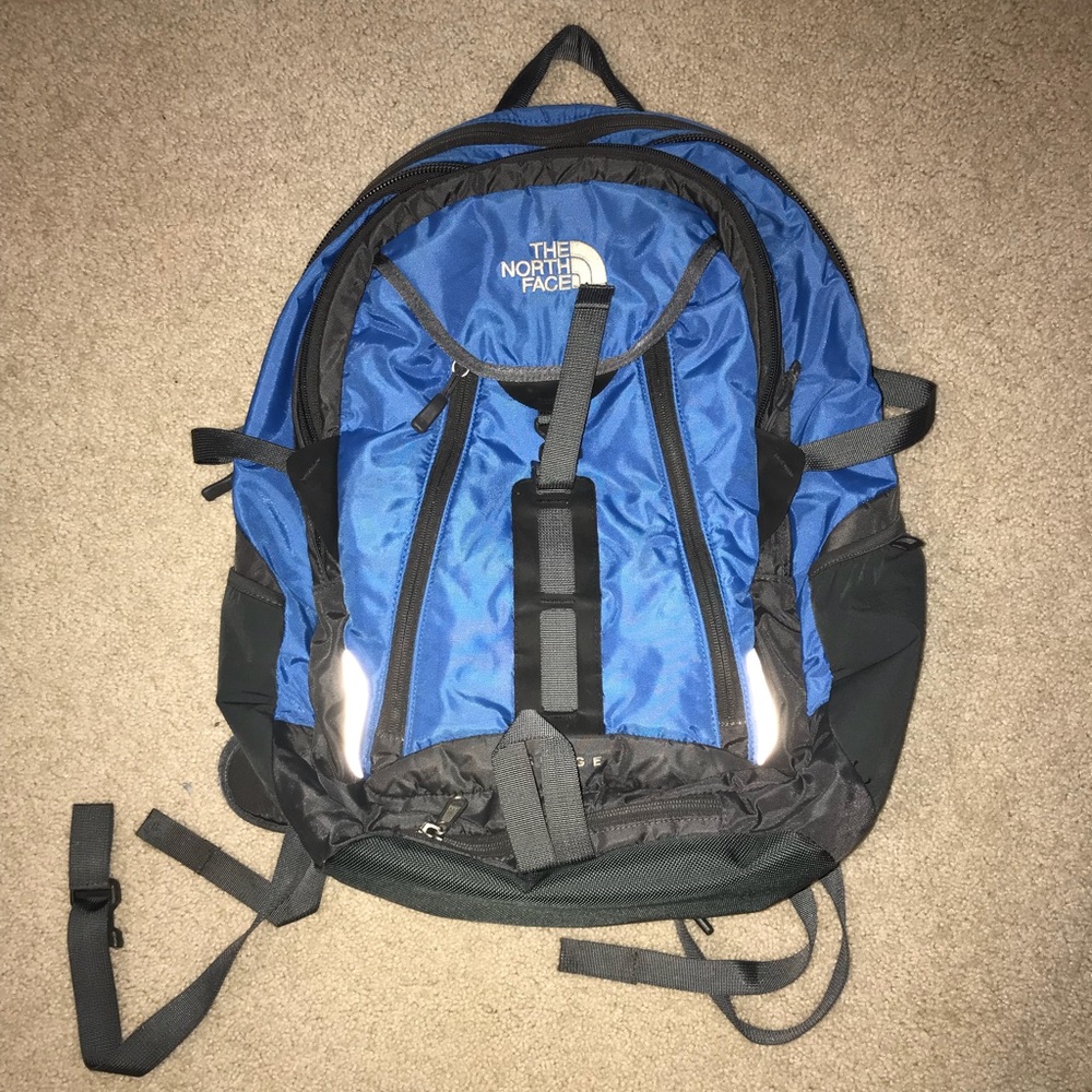 North Face Blue Bookbag