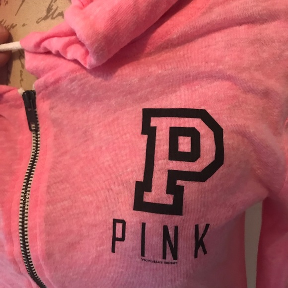 PINK Victoria's Secret Sweaters - PINK Zip Up Light Sweater