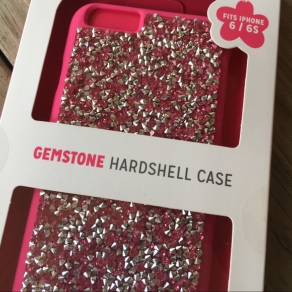NEW iPhone 6/6s Phone Case Pink Crystals Bling - Picture 3 of 4