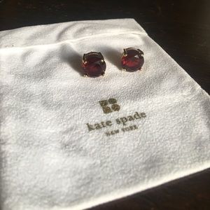 Kate Spade red/cranberry gum drop studs