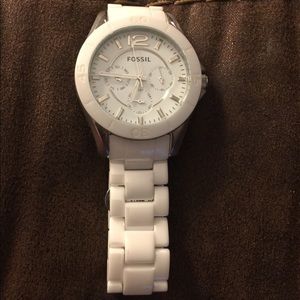 Fossil White Ceramic Ladies Watch