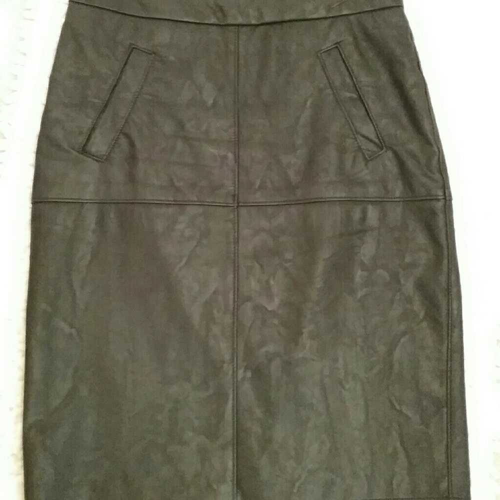 CAbi pleather pencil skirt