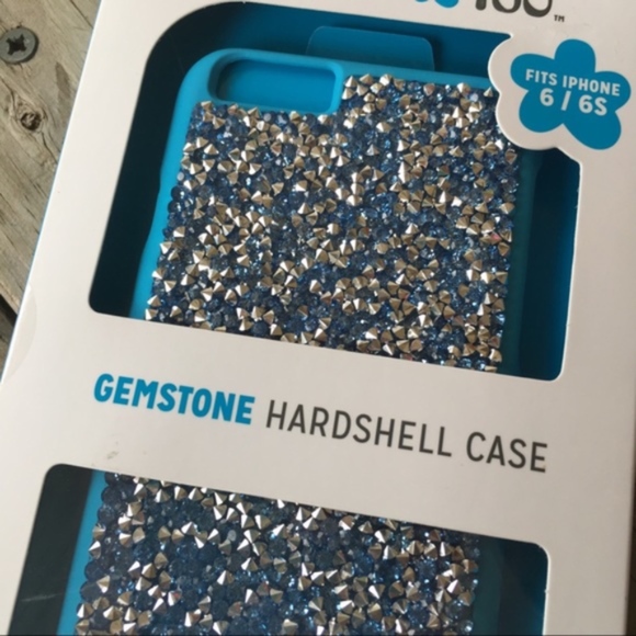 NEW iPhone 6/6s Blue & Silver Gemstone Phone Case - Picture 2 of 4