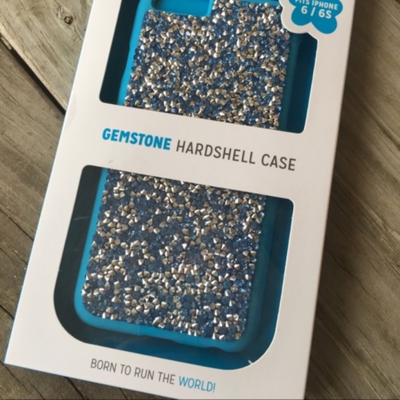 NEW iPhone 6/6s Blue & Silver Gemstone Phone Case - Picture 3 of 4