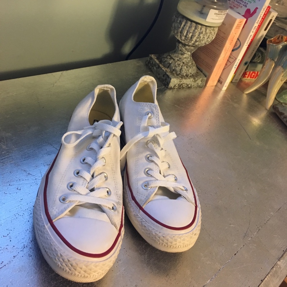 White low top Converse