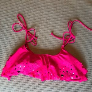 PINK WITH STRIPED DESIGN SWIM SUIT TOP PINK WITH STRIPED DESIGN SWIM SUIT TOP