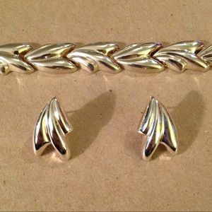 Milor Sterling Silver Bracelet & Earring 925 Italy