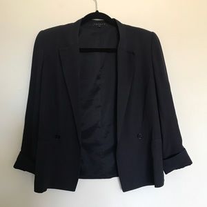 Theory Navy Crop Blazer size 6