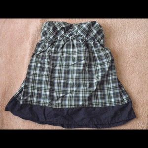 Abercrombie Plaid Tube Top - EUC
