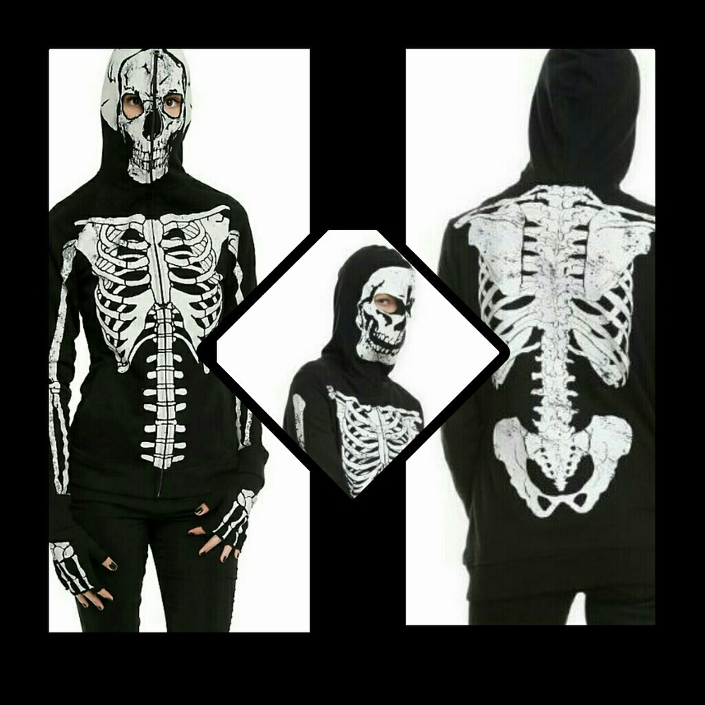 Glow in the Dark Skeleton hoodie by Teenage Runawa