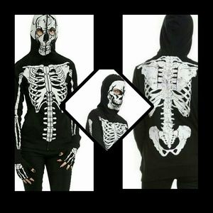 Glow in the Dark Skeleton hoodie by Teenage Runawa