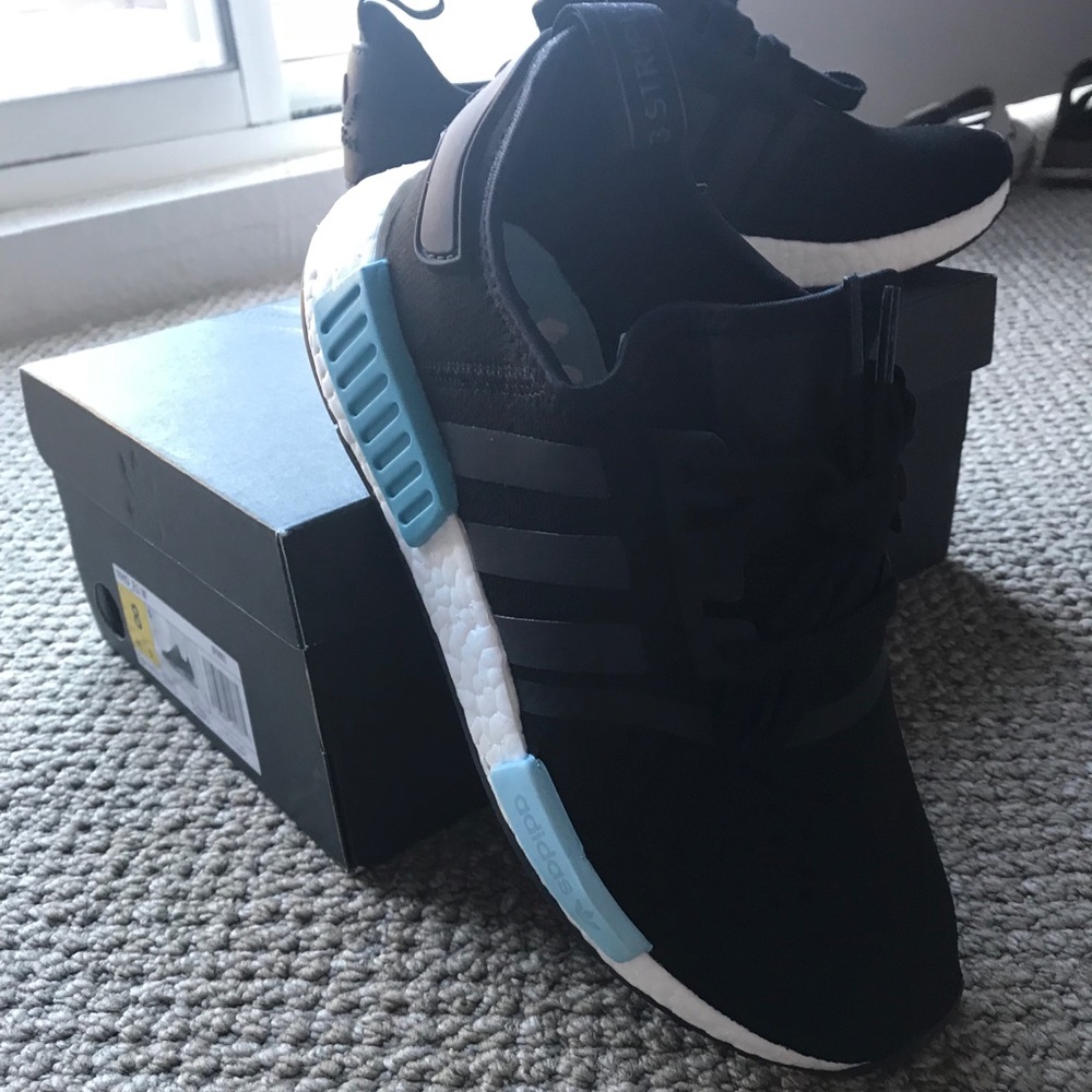 NMD R1 Black/Blue Women’s Size 8