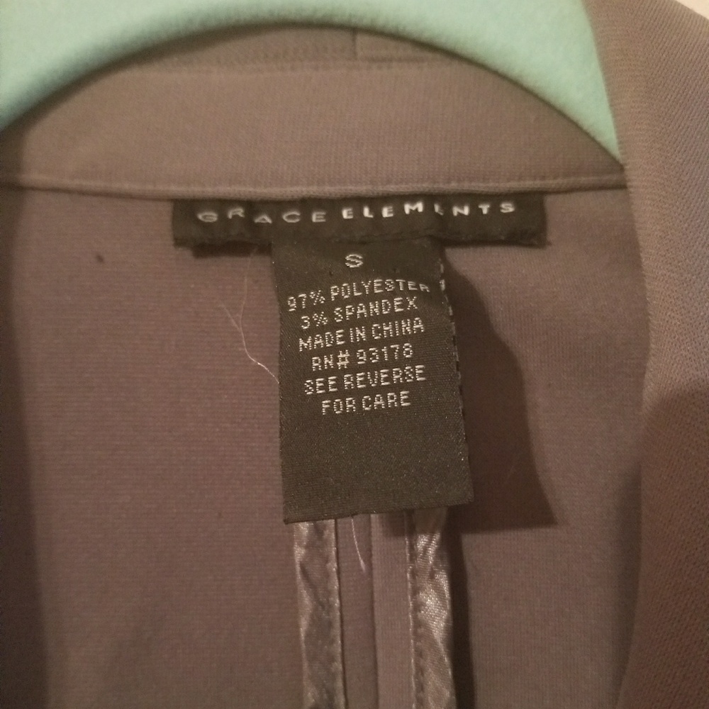 Grace Elements Size Small Gray Blazer - image 2
