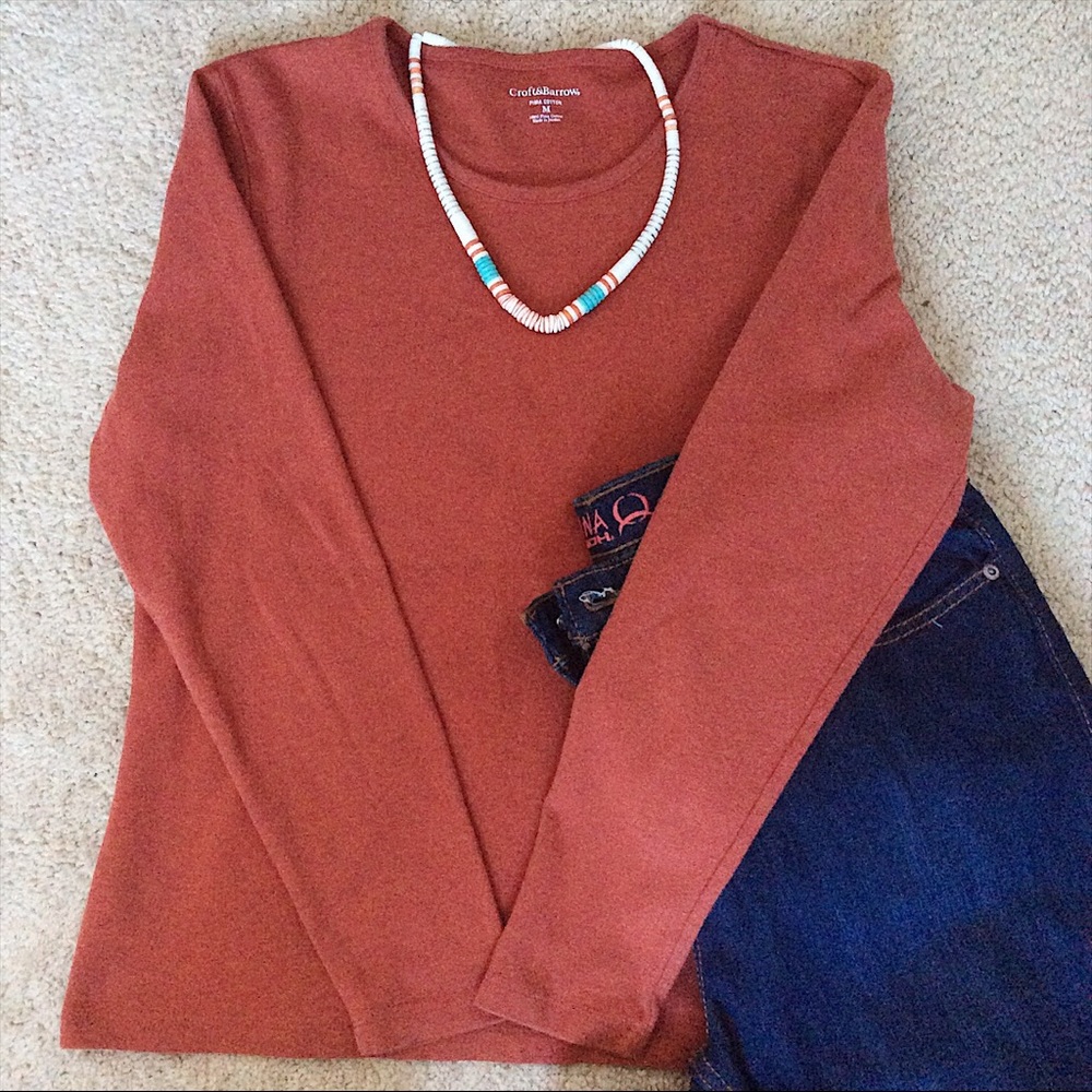 Croft&Barrow Pima Cotton Long Sleeve Tee