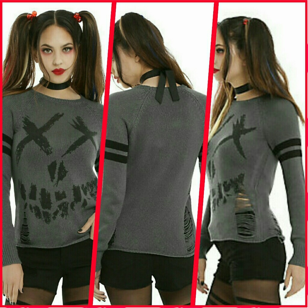 Suicide Squad Logo Destroyed Sweater