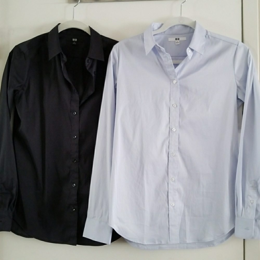 Uniqlo BUNDLE of 2 fitted button down shirts