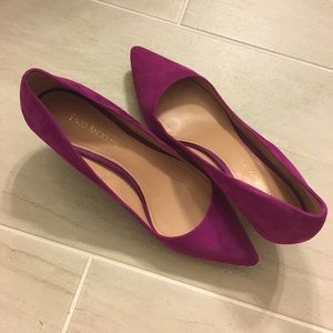 Fuschia kitten heels