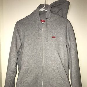 Small Box Thermal Zip Up Sweater
